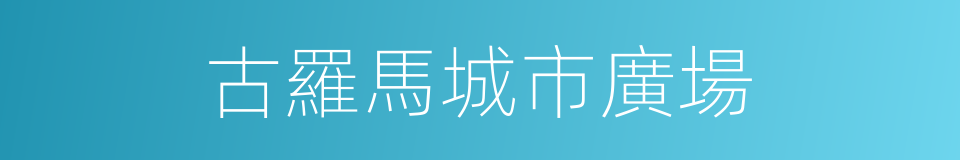 古羅馬城市廣場的同義詞