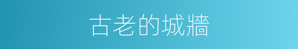 古老的城牆的同義詞