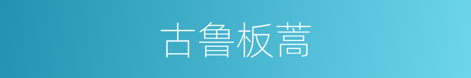 古鲁板蒿的同义词