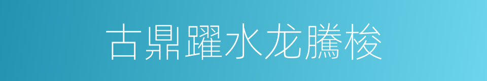古鼎躍水龙騰梭的同義詞