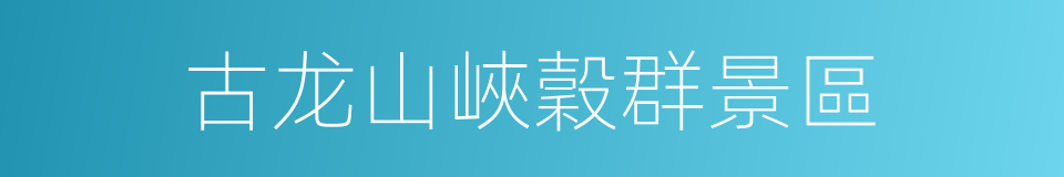 古龙山峽穀群景區的同義詞