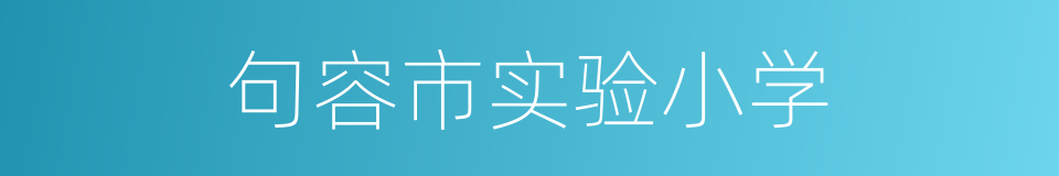 句容市实验小学的同义词