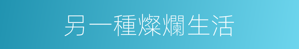 另一種燦爛生活的同義詞