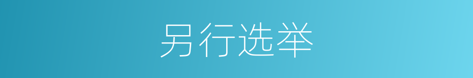 另行选举的同义词