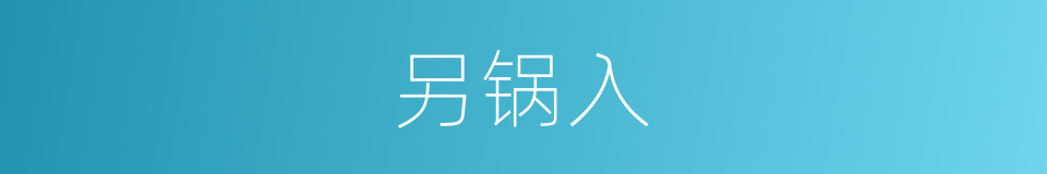 另锅入的同义词