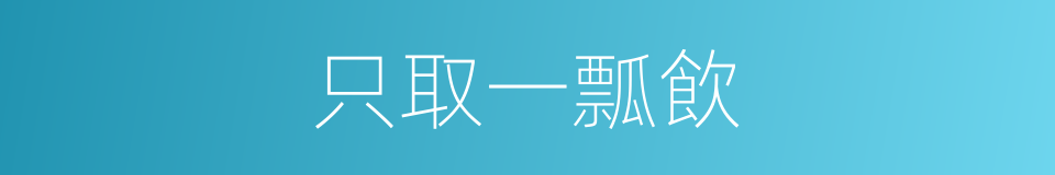 只取一瓢飲的同義詞