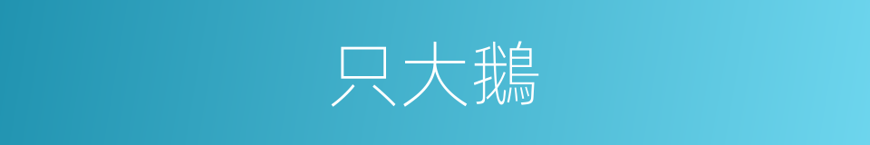 只大鵝的同義詞