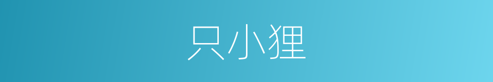 只小狸的同义词