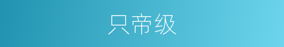 只帝级的同义词