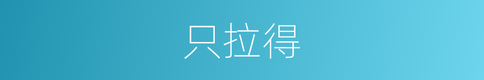 只拉得的同义词