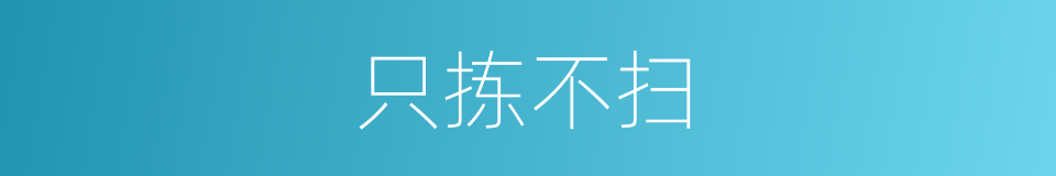 只拣不扫的同义词