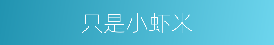 只是小虾米的同义词