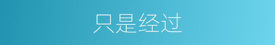 只是经过的同义词