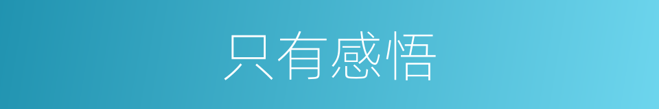 只有感悟的同义词