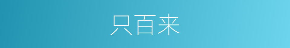 只百来的同义词