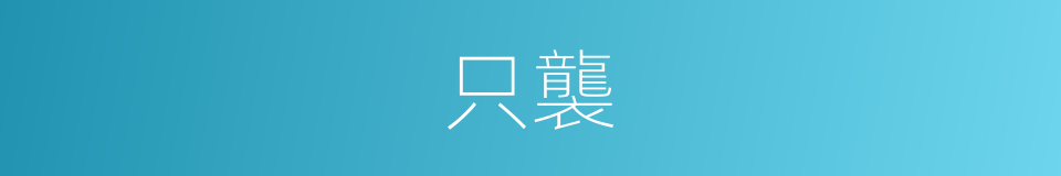 只襲的同義詞