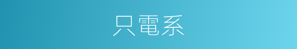 只電系的同義詞