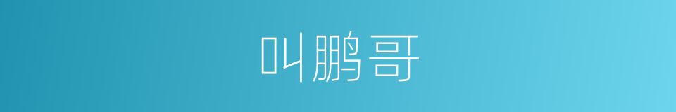 叫鹏哥的同义词