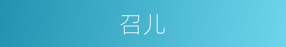 召儿的同义词