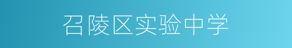 召陵区实验中学的同义词