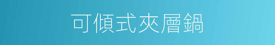 可傾式夾層鍋的同義詞