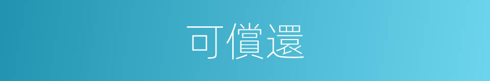 可償還的同義詞