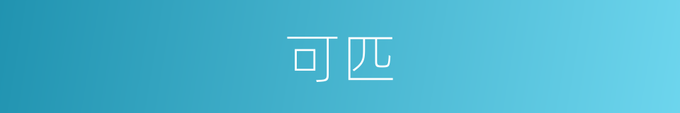 可匹的同义词