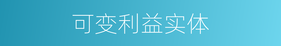 可变利益实体的同义词