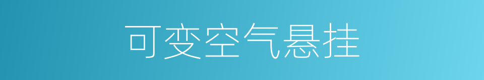可变空气悬挂的同义词
