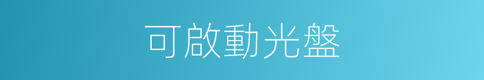 可啟動光盤的同義詞