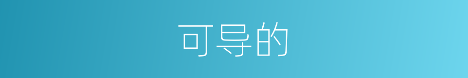 可导的的同义词