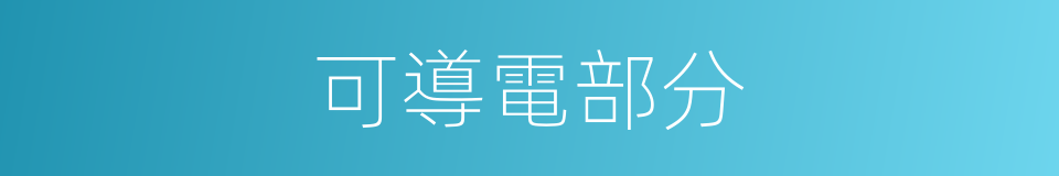 可導電部分的同義詞