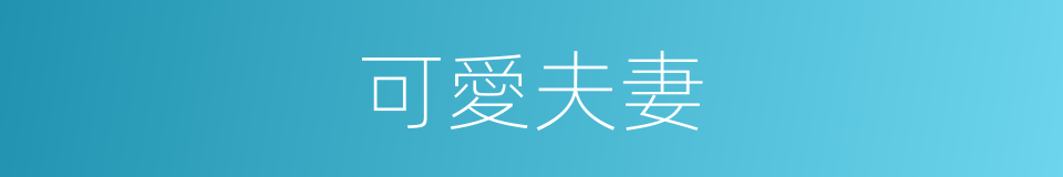 可愛夫妻的同義詞