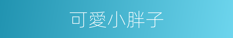 可愛小胖子的同義詞