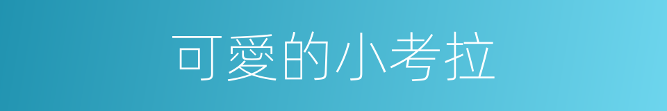 可愛的小考拉的同義詞