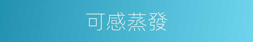 可感蒸發的同義詞