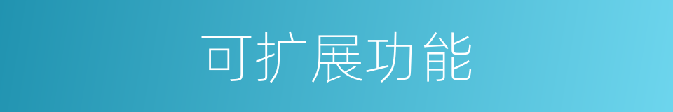 可扩展功能的同义词