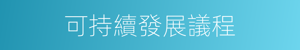 可持續發展議程的同義詞