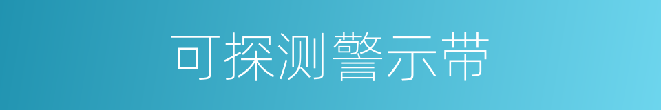可探测警示带的同义词