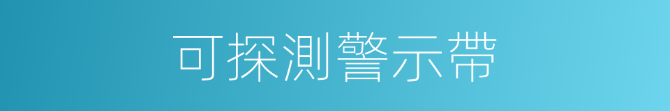可探測警示帶的同義詞