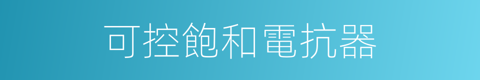 可控飽和電抗器的同義詞