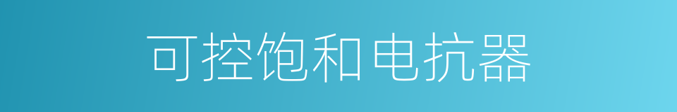 可控饱和电抗器的同义词