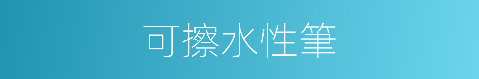 可擦水性筆的同義詞