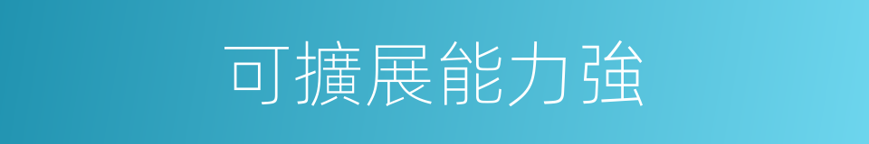 可擴展能力強的同義詞