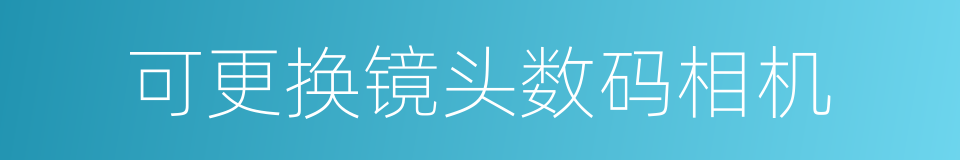 可更换镜头数码相机的同义词