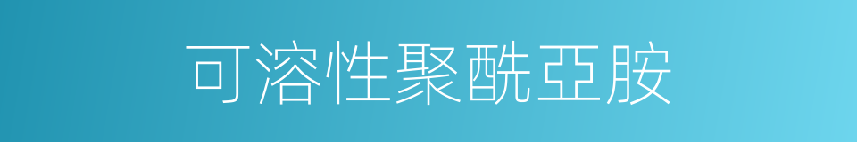 可溶性聚酰亞胺的同義詞