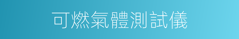 可燃氣體測試儀的同義詞