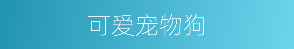可爱宠物狗的同义词