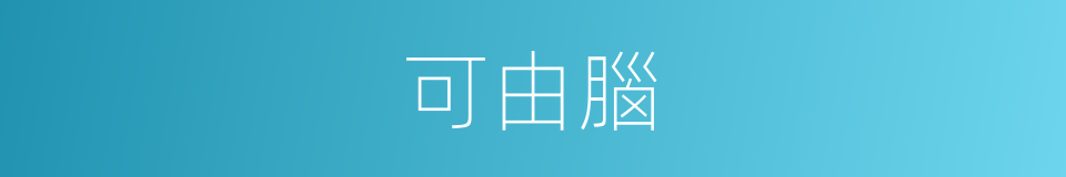 可由腦的同義詞