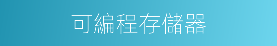 可編程存儲器的同義詞